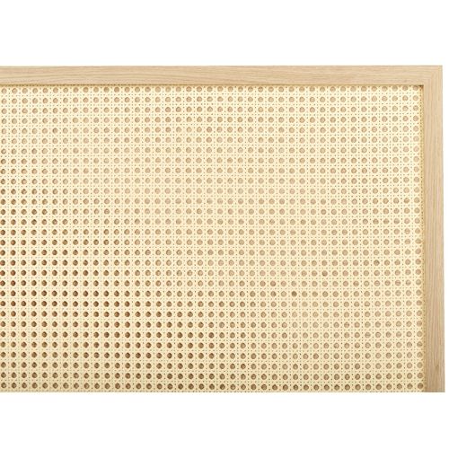 Lit Avec Sommier Rotin Monpazier 160 X 200 Cm Marron Clair