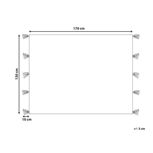 Plaid En Coton 130 X 170 Cm Beige Yarseli
