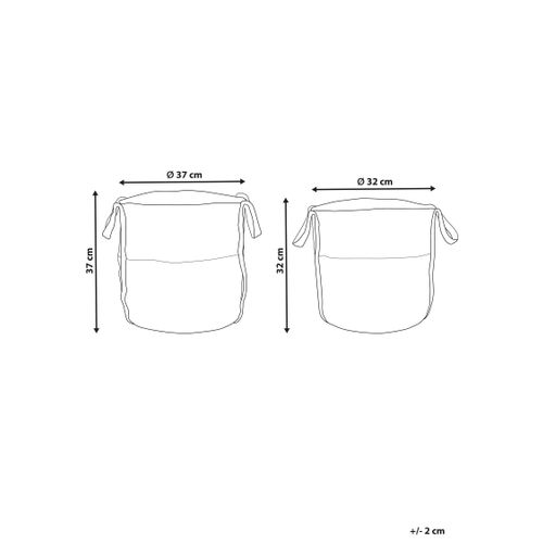 Lot De 2 Paniers En Jute Naturel Et Blanc Bellpat