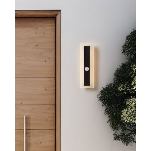 Applique LED D'extérieur Avec Détecteur De Mouvement 30 Cm Noir Savane