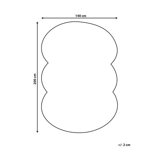 Tapis Ovale En Laine 140 X 200 Cm Blanc Et Gris Graphite Zabol