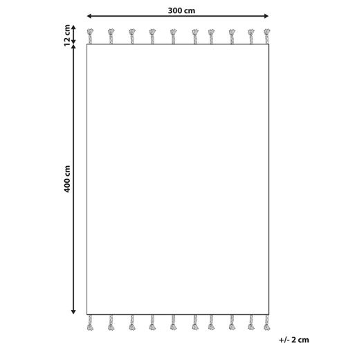 Tapis En Coton 300 X 400 Cm Multicolore Zeynak