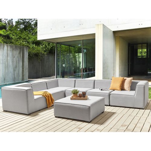 Canapé De Jardin Côté Droit Polyester Gris Clair Arezzo