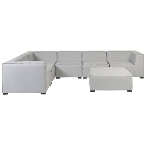 Canapé De Jardin Côté Droit Polyester Gris Clair Arezzo