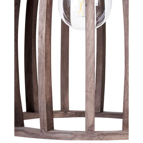 Lampe Suspension Manair Bois De Manguier Marron Foncé