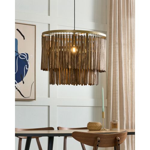 Lampe Suspension Kaveri Bois De Manguier Marron