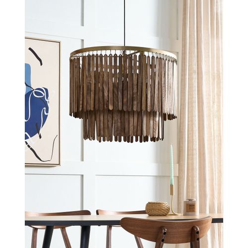 Lampe Suspension Kaveri Bois De Manguier Marron