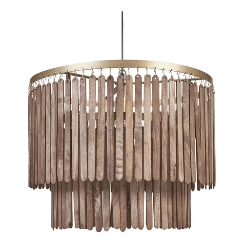 Lampe Suspension Kaveri Bois De Manguier Marron