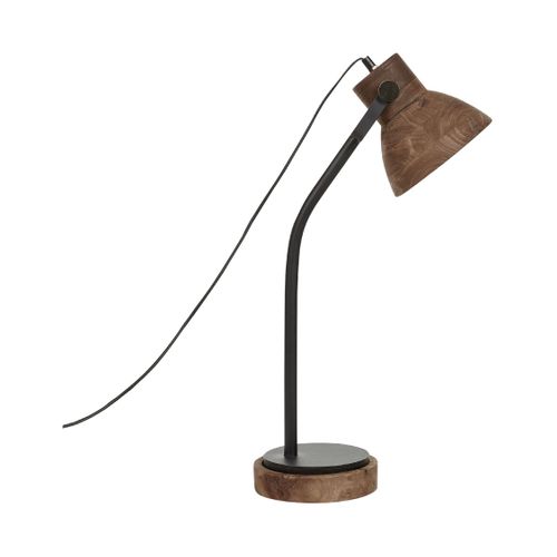 Lampe De Bureau Kolar Bois De Manguier Marron Foncé