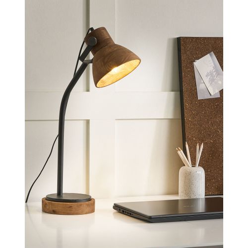 Lampe De Bureau Kolar Bois De Manguier Marron Foncé