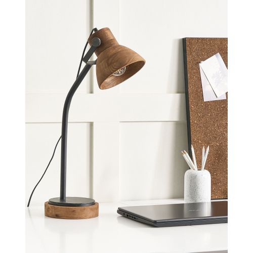 Lampe De Bureau Kolar Bois De Manguier Marron Foncé