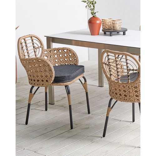 Chaise De Jardin Set De 2 Naturel Pratello