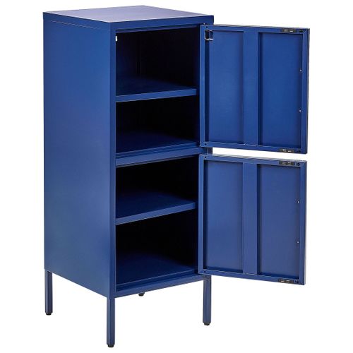 Armoire à 2 Portes En Métal Bleu Marine Huron