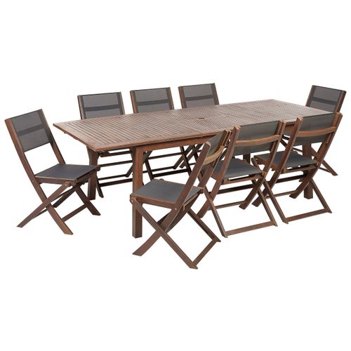 Set De Salle à Manger Bois Solide Bois Foncé Cesana