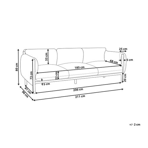Canapé De Jardin 3 Places Esperia Métal Gris