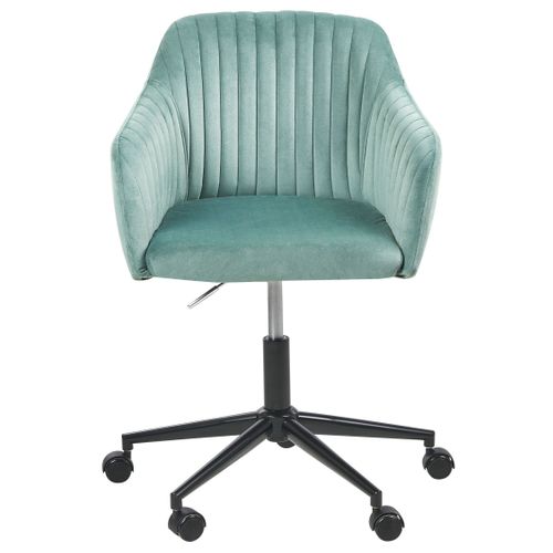 Chaise De Bureau Velours Vert Menthe Venice