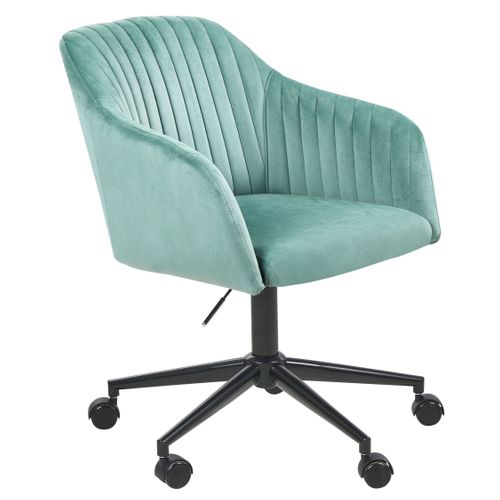 Chaise De Bureau Velours Vert Menthe Venice