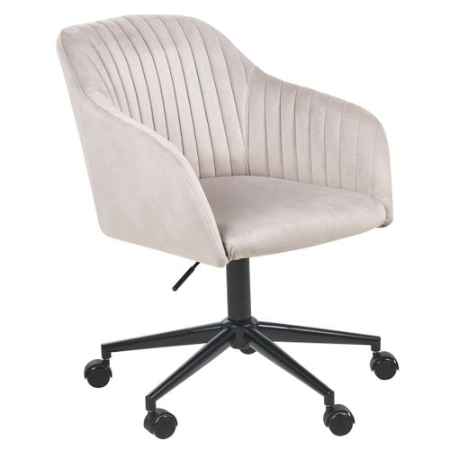 Chaise De Bureau Velours Taupe Venice