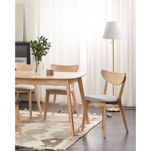 Chaise De Salle à Manger Set De 2 Bois Clair Erie