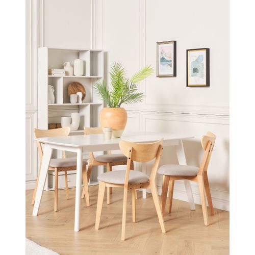 Chaise De Salle à Manger Set De 2 Bois Clair Erie