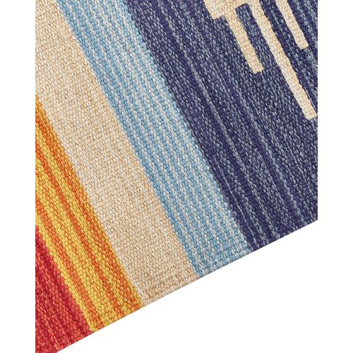 Tapis Kilim En Coton 140 X 200 Cm Multicolore Kamaris