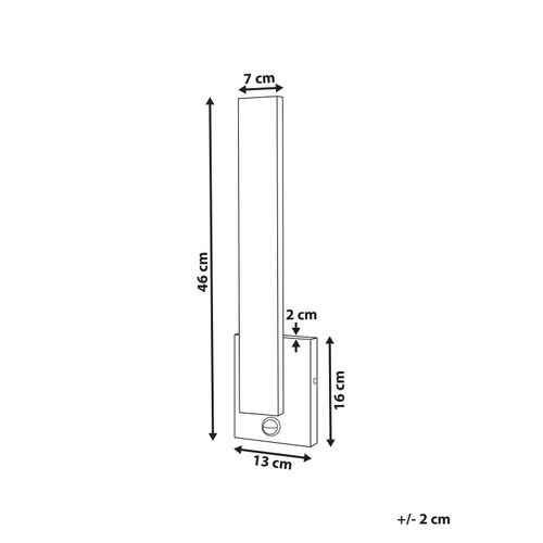 Applique Murale à LED D'extérieur Noire Tummel