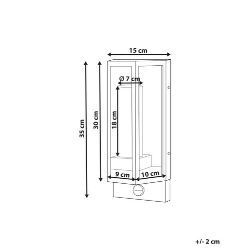 Applique Murale à LED D'extérieur Marron Fruid