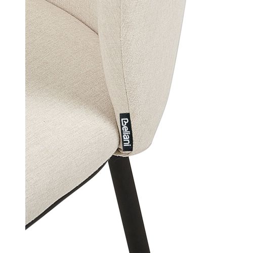 Chaise De Salle à Manger Set De 2 Tissu Blanc Cassé Mina