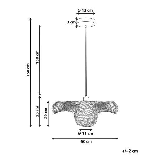 Lampe Suspension En Bambou Bois Clair Bonito