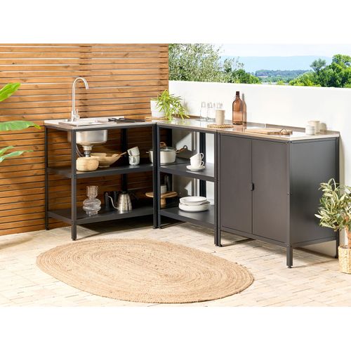 Meuble De Cuisine D'extérieur Vilama Métal Noir