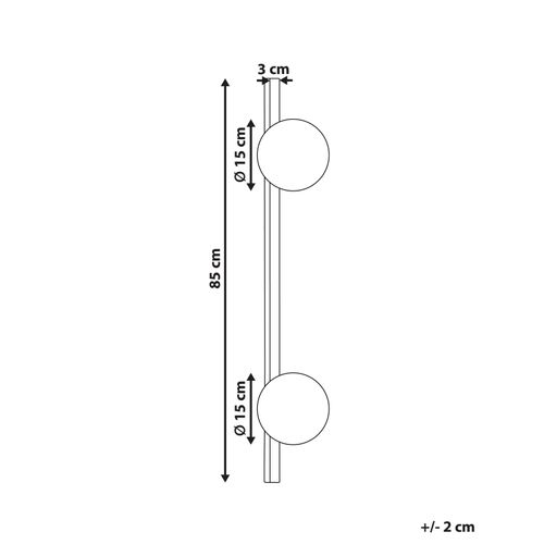 Applique Murale En Métal Noir à 2 Lumières Isabella