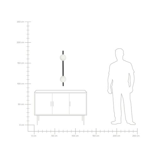 Applique Murale En Métal Noir à 2 Lumières Isabella