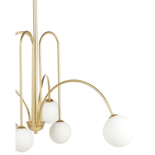 Lustre à 6 Lumières En Métal Doré Forbes