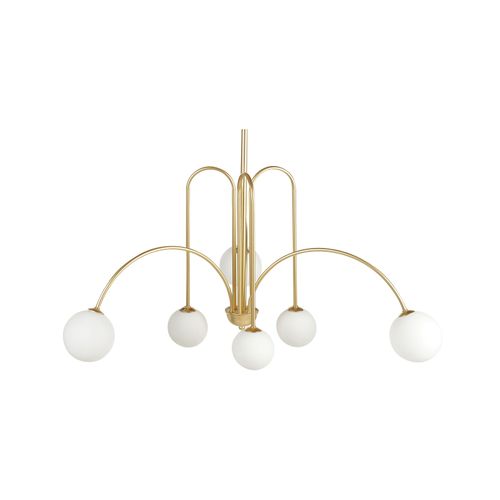 Lustre à 6 Lumières En Métal Doré Forbes