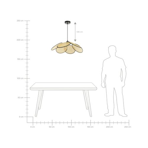 Lampe Suspension Meroo Papier Naturel