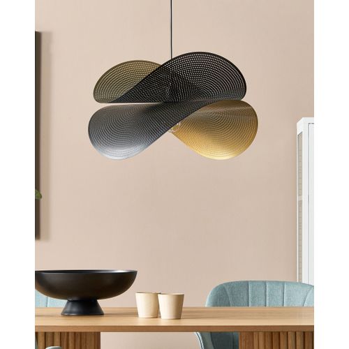 Lampe Suspension En Métal Noir Et Doré Doyles