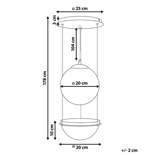 Lampe Suspension Tobins Verre Noir
