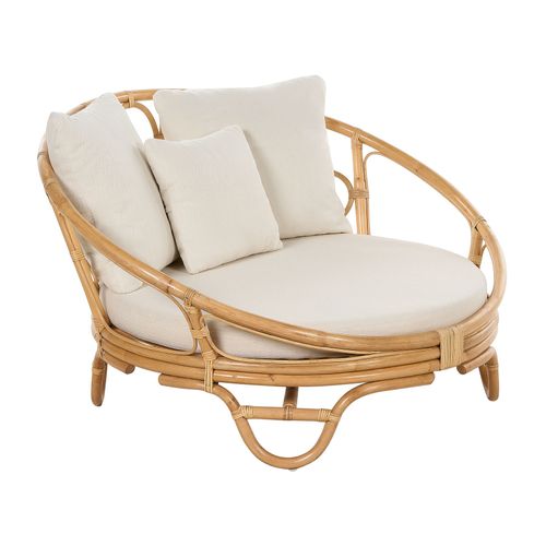 Set De 2 Chaise Longue De Jardin Rotin Naturel Rossano