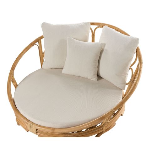 Set De 2 Chaise Longue De Jardin Rotin Naturel Rossano