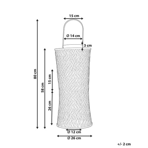 Lanterne En Bambou Noir 58 Cm Mactan