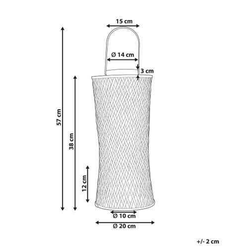 Lanterne En Bambou Noir 38 Cm Mactan