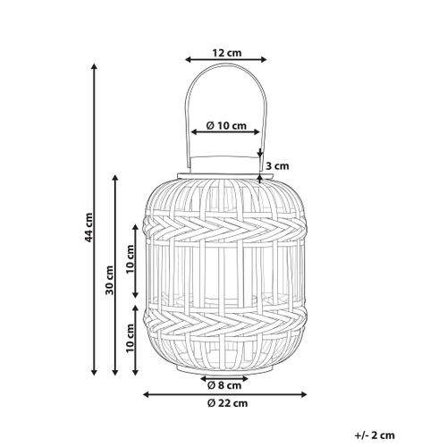 Lanterne En Bambou Noir 30 Cm Boracay
