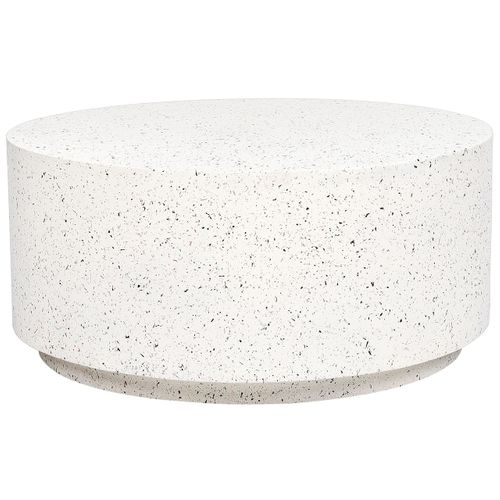 Table Basse Blanc Cassé Avec Effet Terrazzo Trezzo