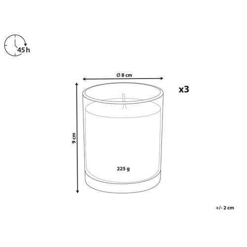 3 Bougies à La Cire De Soja Parfumées Rose/kaki/mélisse Colorful Barrel