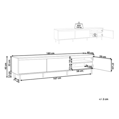 Meuble TV Bois Clair Nikea
