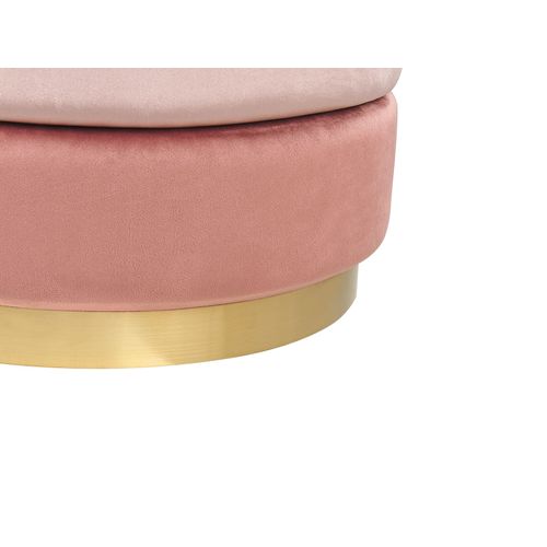 Pouf En Velours Rose Louin