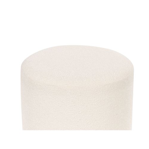 Pouf Bouclé Blanc Moab