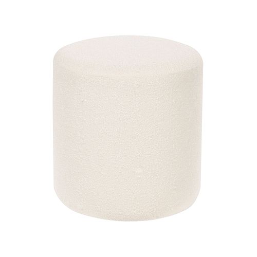 Pouf Bouclé Blanc Moab