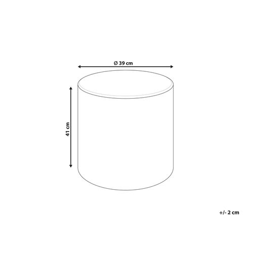 Pouf Bouclé Blanc Moab