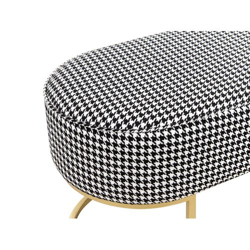 Banquette En Tissu Noir Et Blanc Milry